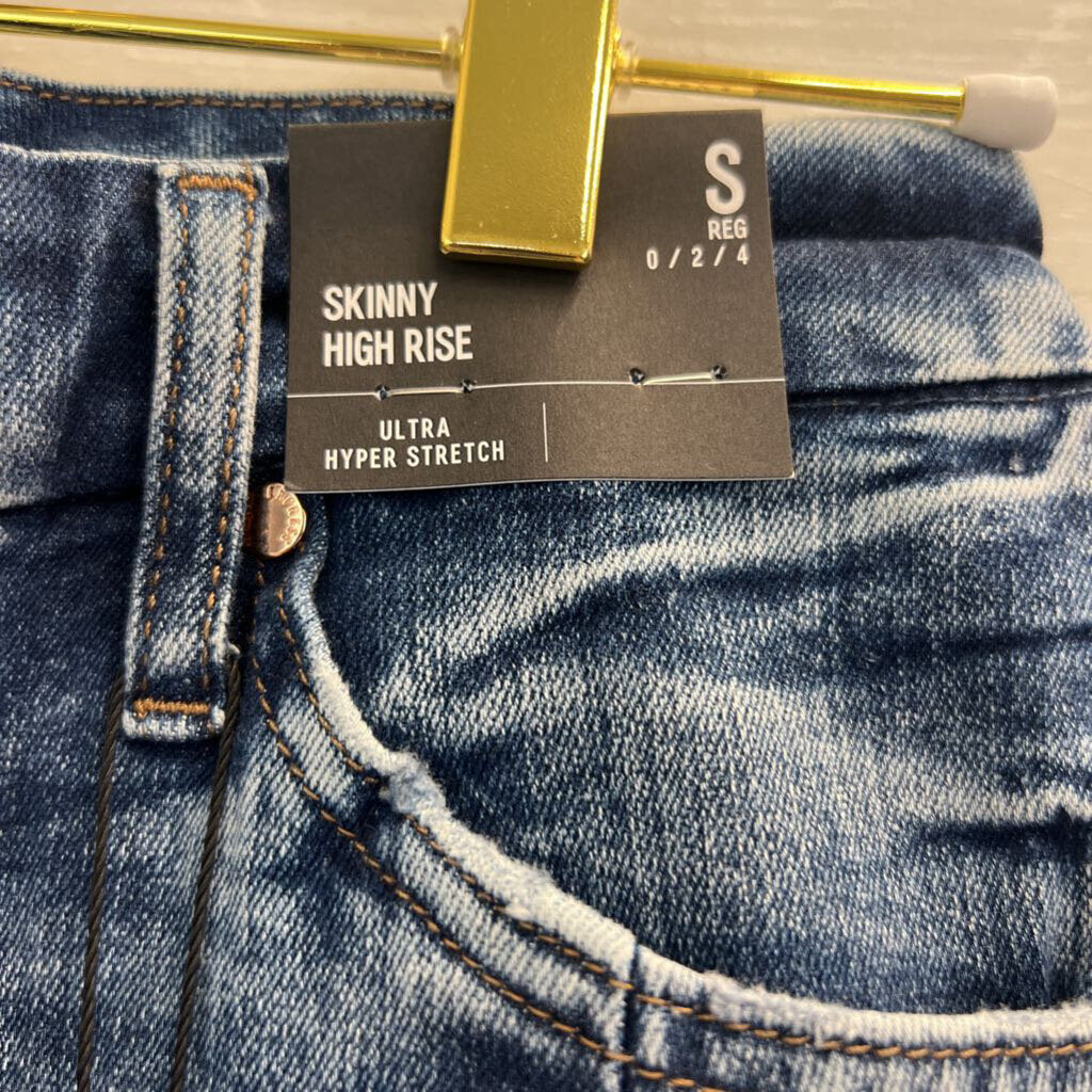 Express Medium Wash Skinny High Rise Ultra Stretch Jeans Small