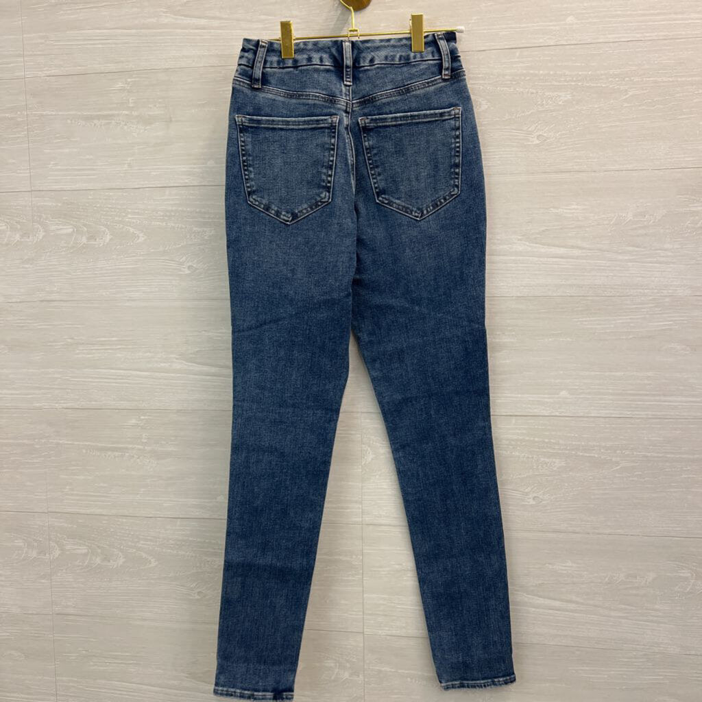 Express Medium Wash Skinny High Rise Ultra Stretch Jeans Small