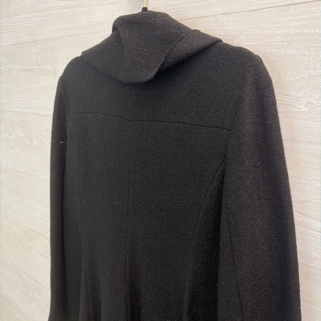 Chicos Black Fringe Trim Double Breasted Jacket 1