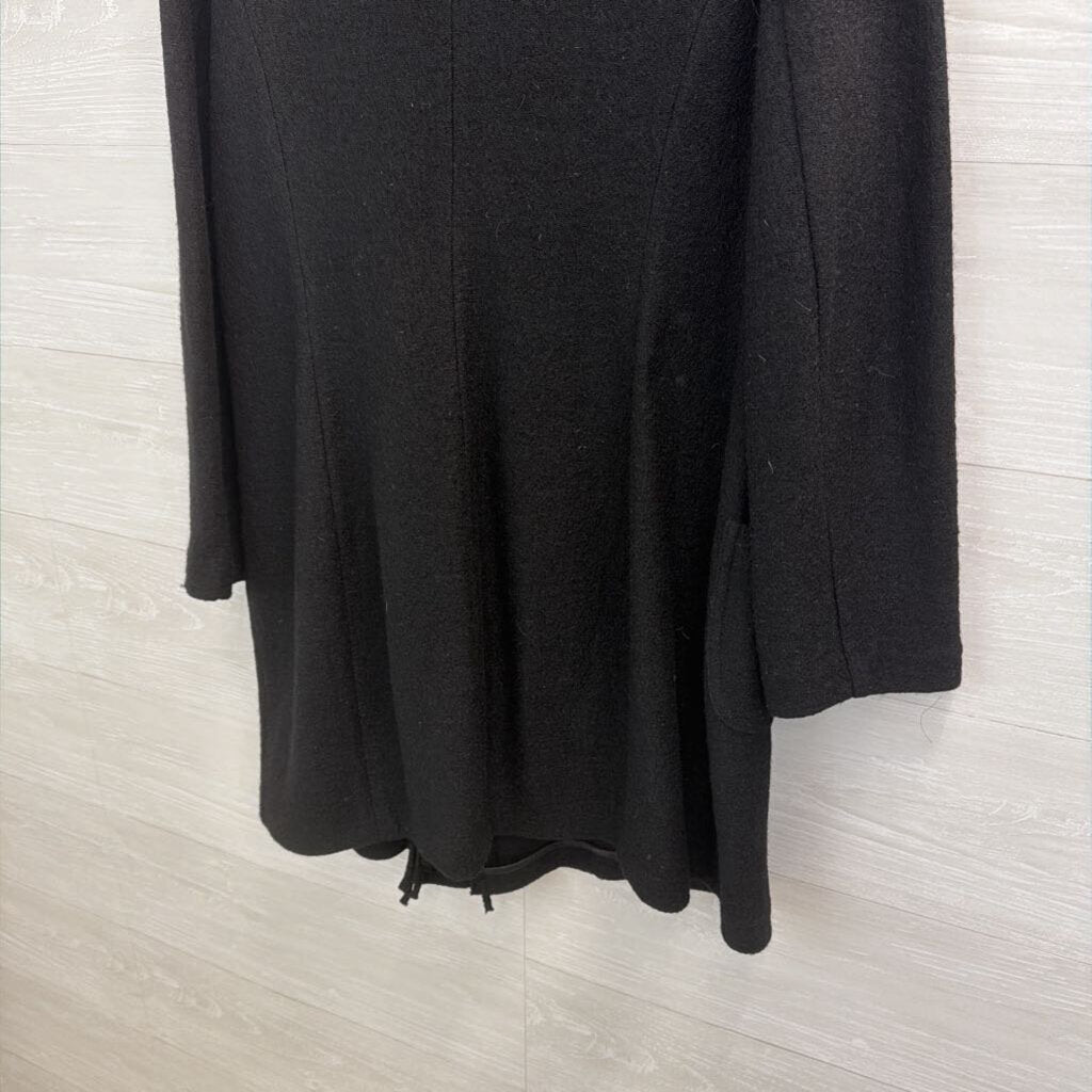 Chicos Black Fringe Trim Double Breasted Jacket 1