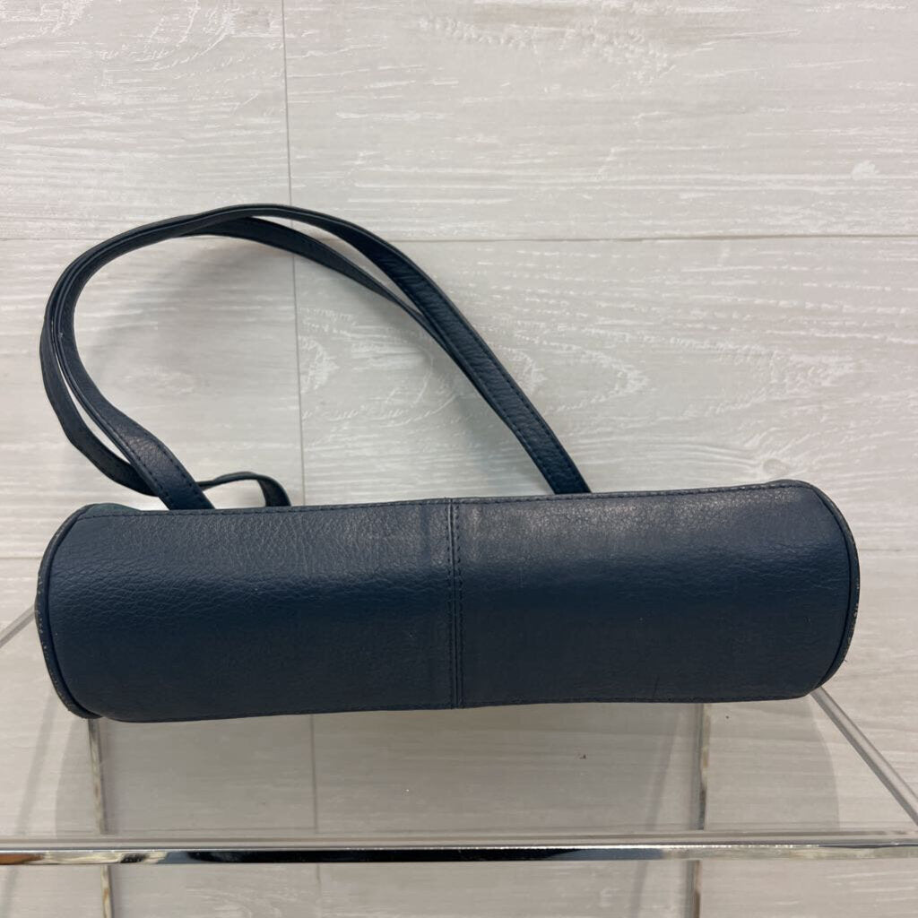 Anuschka Anna Blue Leather Hand Painted Purse