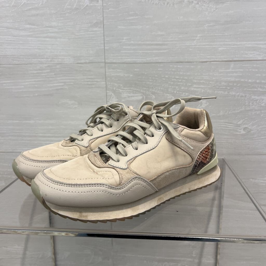 Hoff Beige Snakeskin Detail Athens Sneakers 8