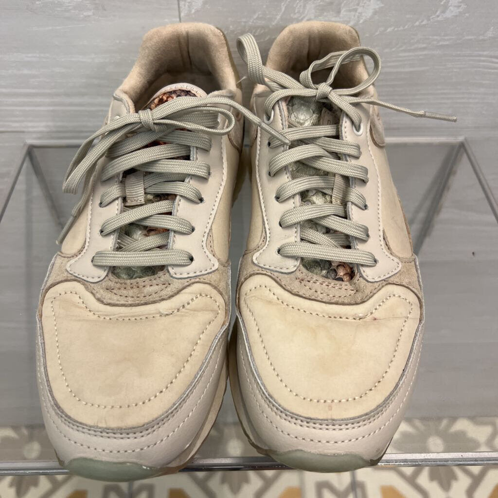 Hoff Beige Snakeskin Detail Athens Sneakers 8