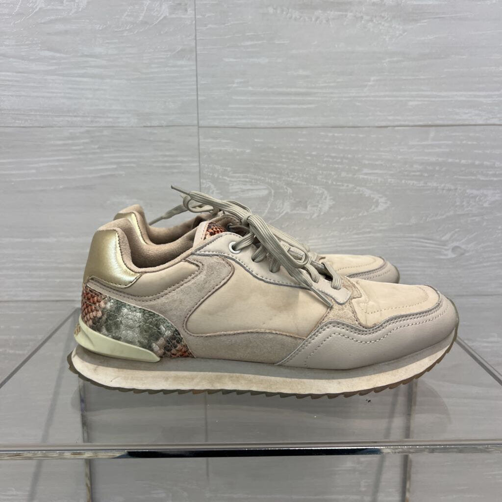 Hoff Beige Snakeskin Detail Athens Sneakers 8