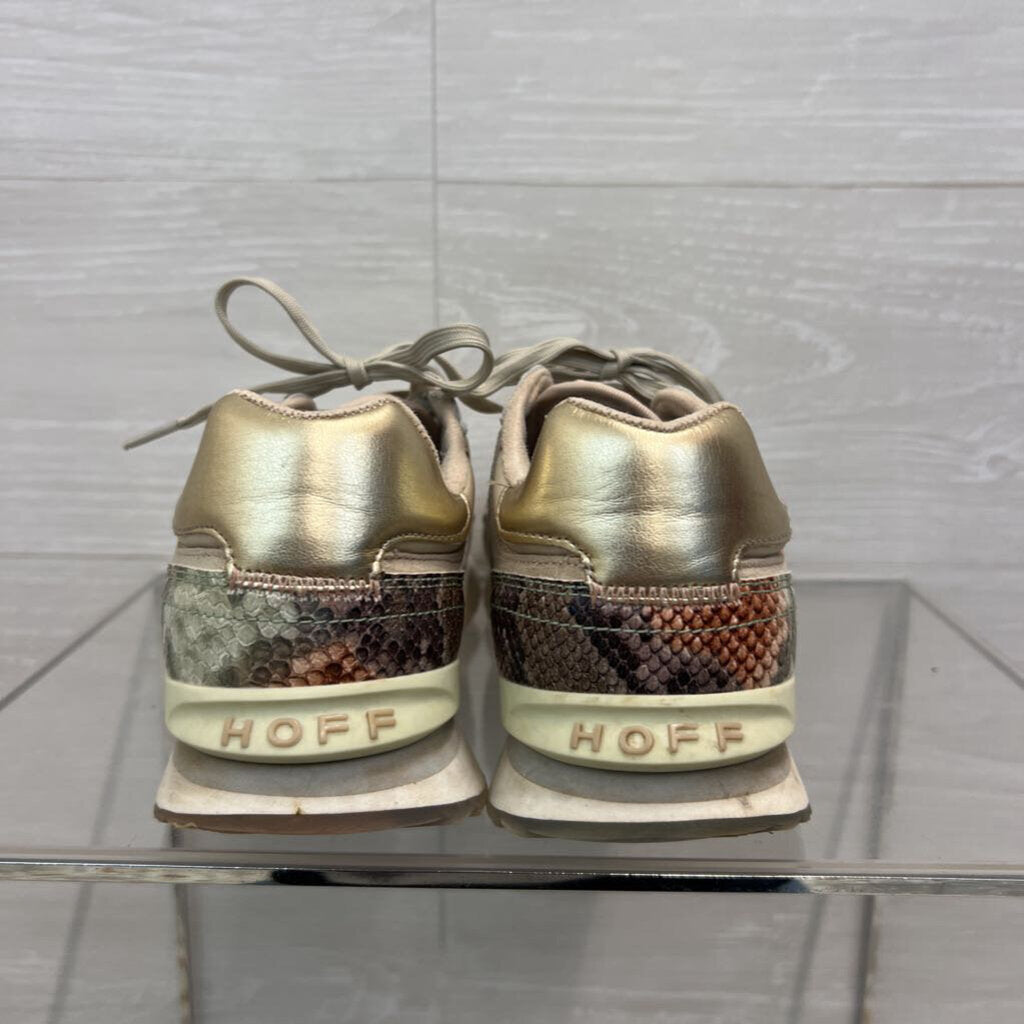 Hoff Beige Snakeskin Detail Athens Sneakers 8