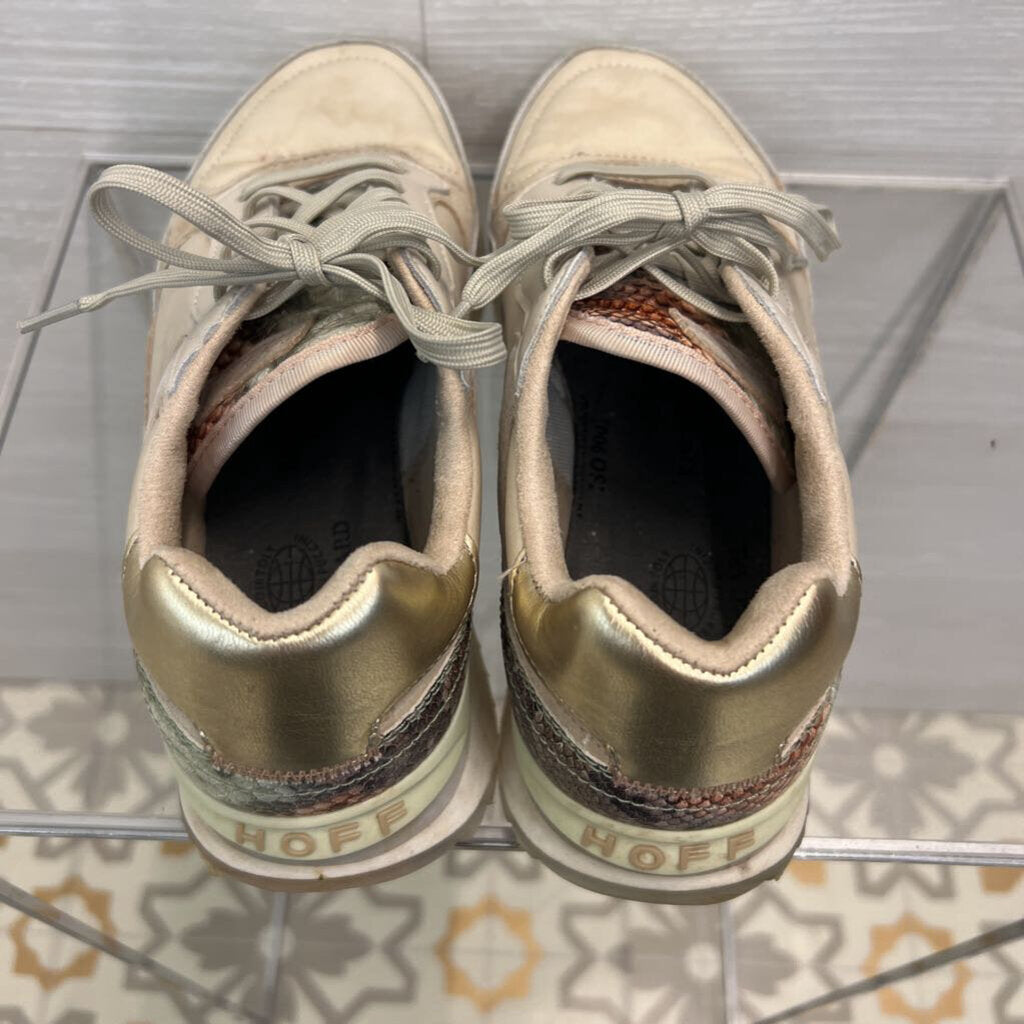Hoff Beige Snakeskin Detail Athens Sneakers 8
