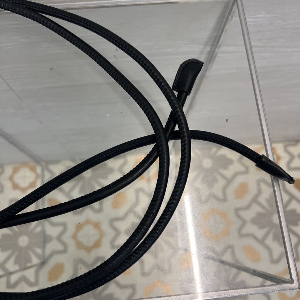 H and M Black Double Leather Cord Wrap Belt Medium