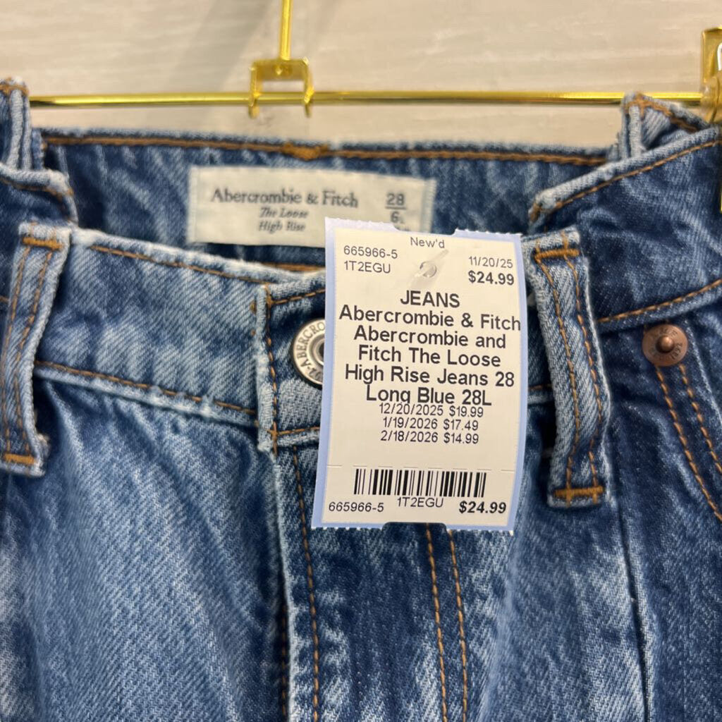 Abercrombie and Fitch The Loose High Rise Jeans 28 Long