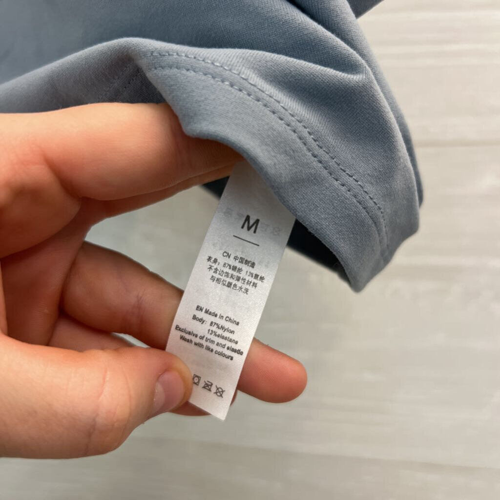 Blue Cropped Athletic Tank Top Medium