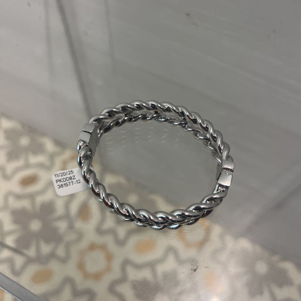 Silver Toned Rope Bracelet
