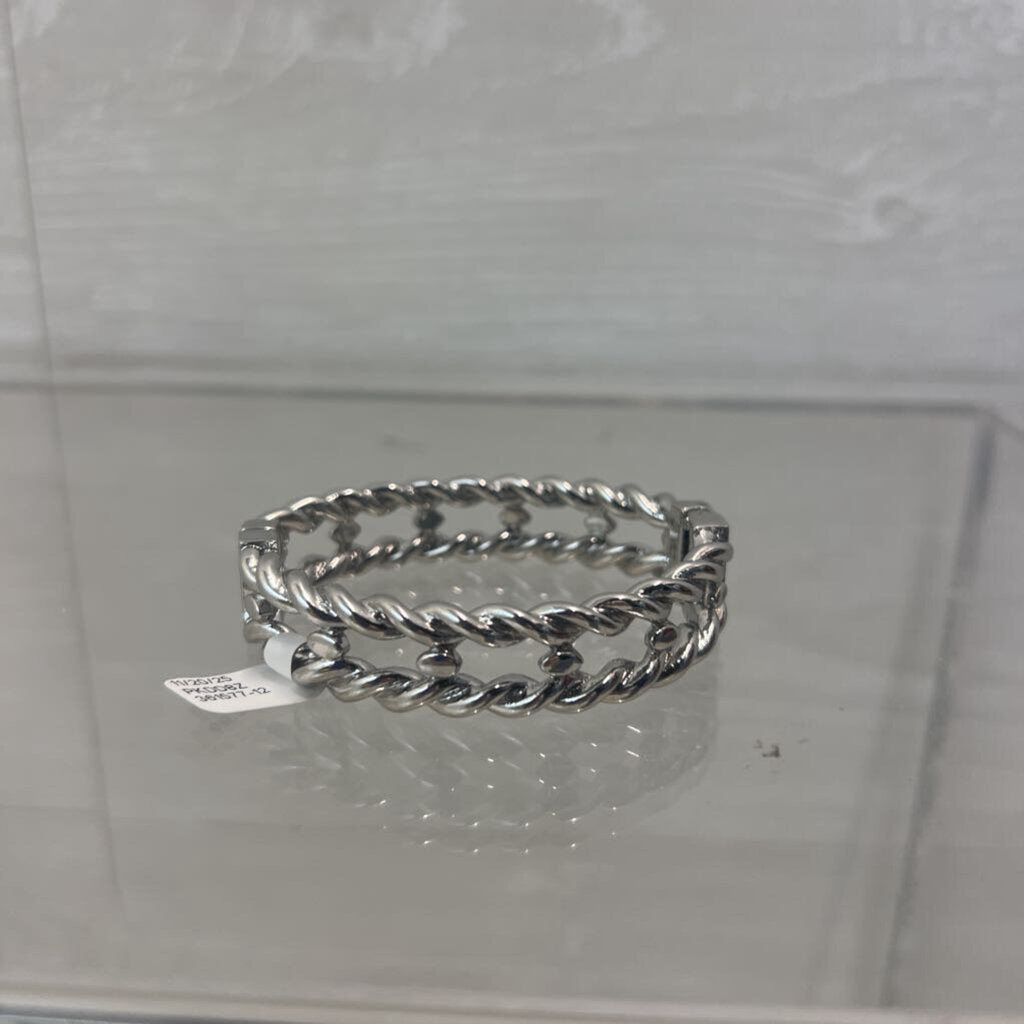 Silver Toned Rope Bracelet