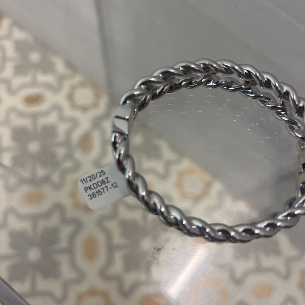 Silver Toned Rope Bracelet