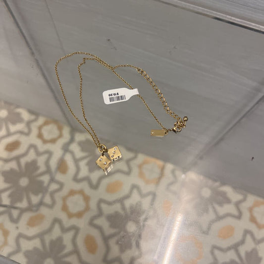 Kate Spade Gold Toned Dice Necklace