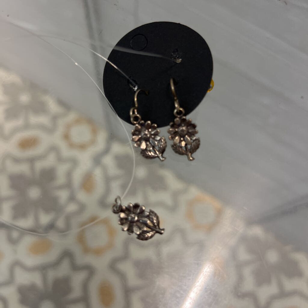 Sterling Silver Earring and Necklace Set