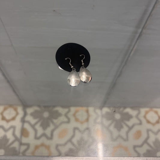 Silver Toned Teardrop Earrings