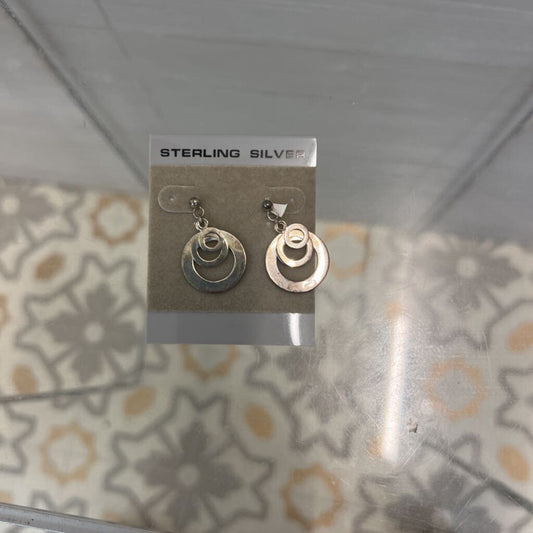 Sterling Silver Triple Hoop Earrings