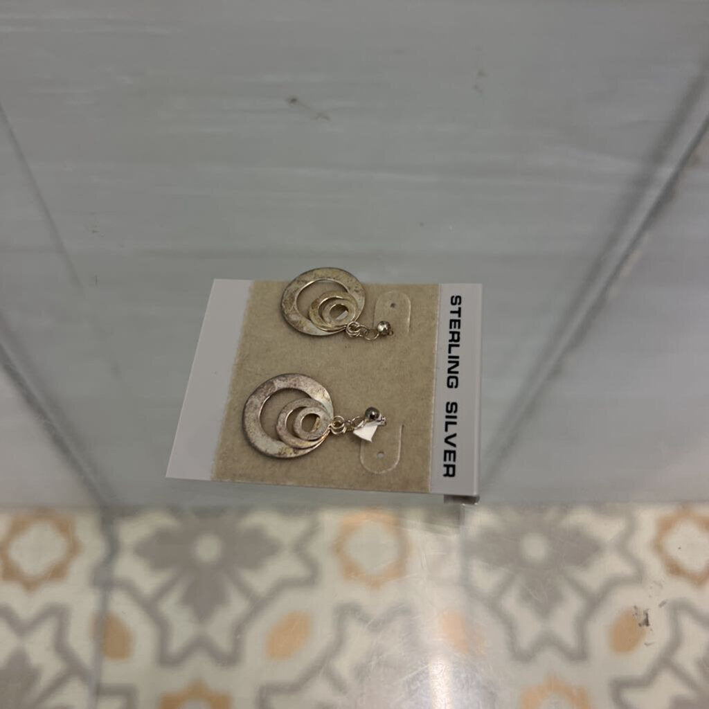 Sterling Silver Triple Hoop Earrings