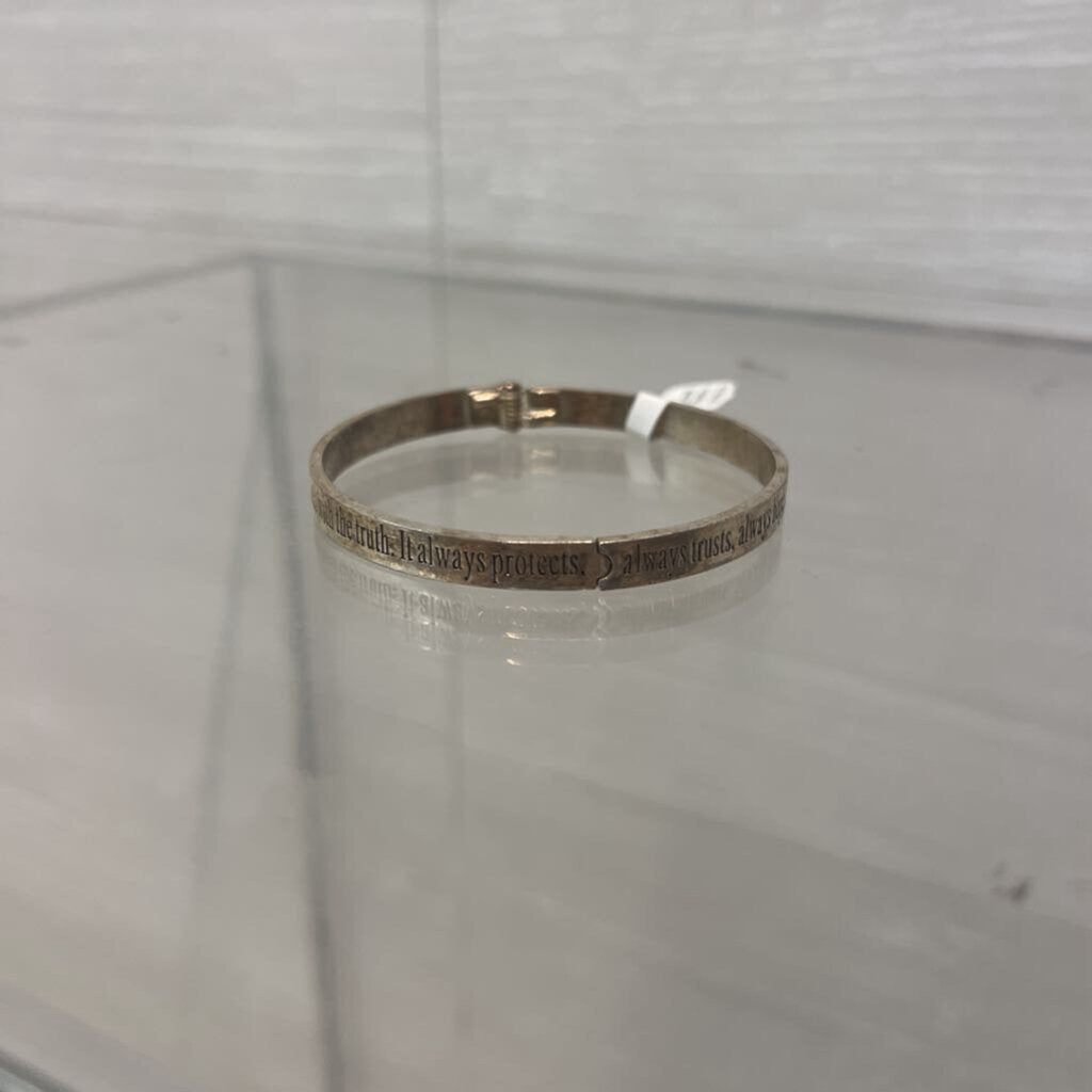 1 Corinthians 13 Silver Toned Bracelet