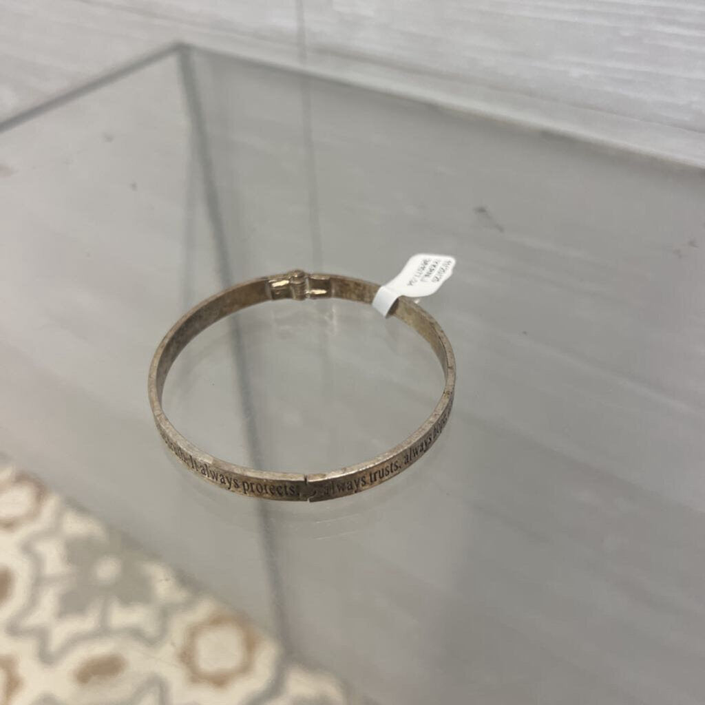 1 Corinthians 13 Silver Toned Bracelet