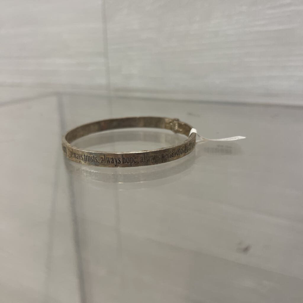 1 Corinthians 13 Silver Toned Bracelet