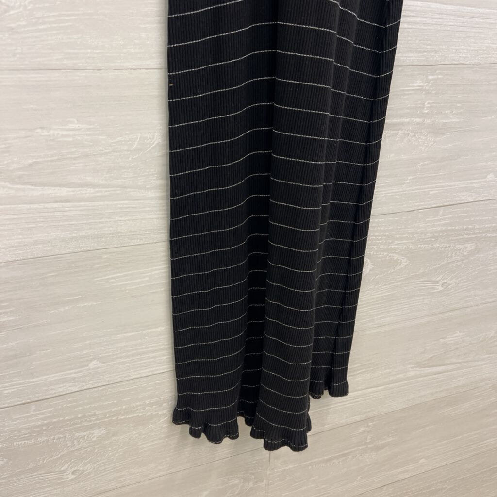 My Michelle Black /Silver Stripe Long Sleeve Maxi Dress 9/10