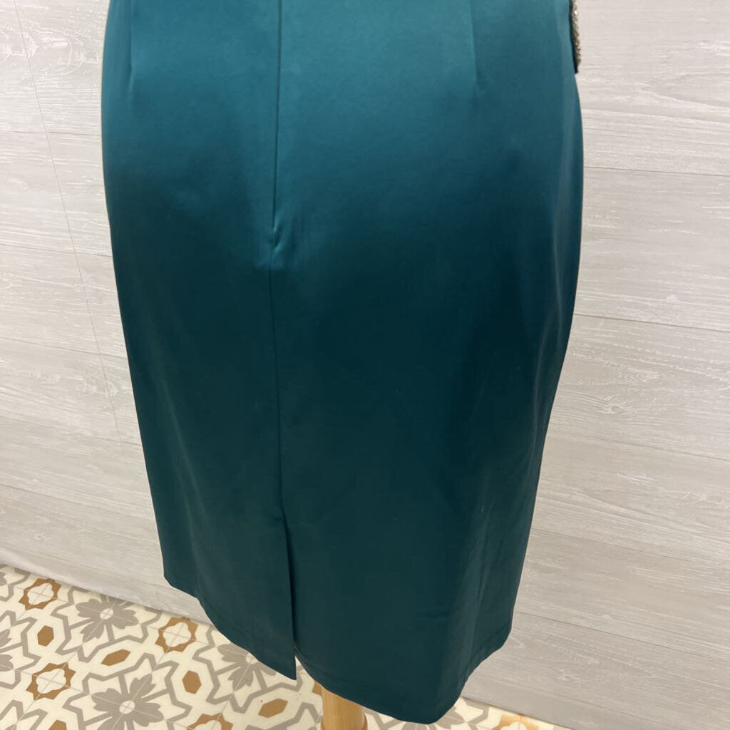 Eliza J Green Silky One Shoulder Short Formal Dress 12