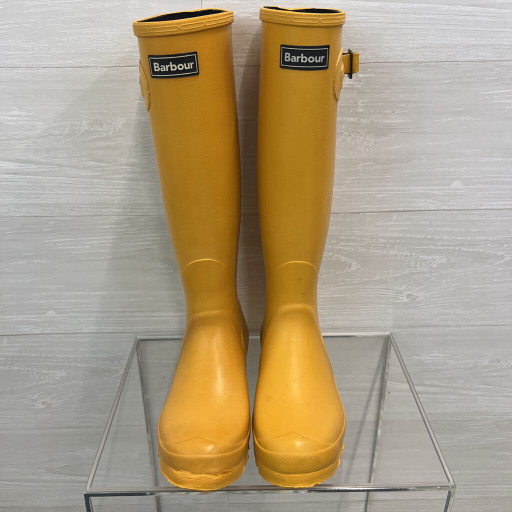 Barbour Yellow Wellington Boots 7