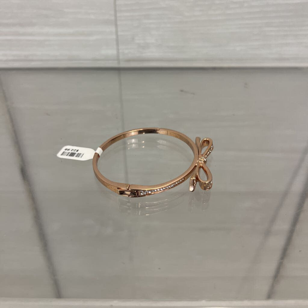 Kate Spade Rose Gold/ Rhinestone Dainty Bow Bracelet