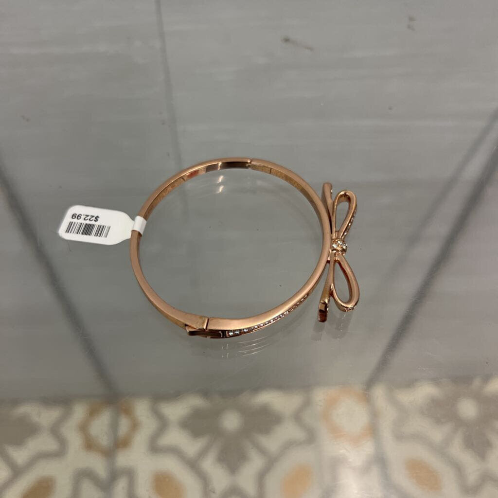 Kate Spade Rose Gold/ Rhinestone Dainty Bow Bracelet