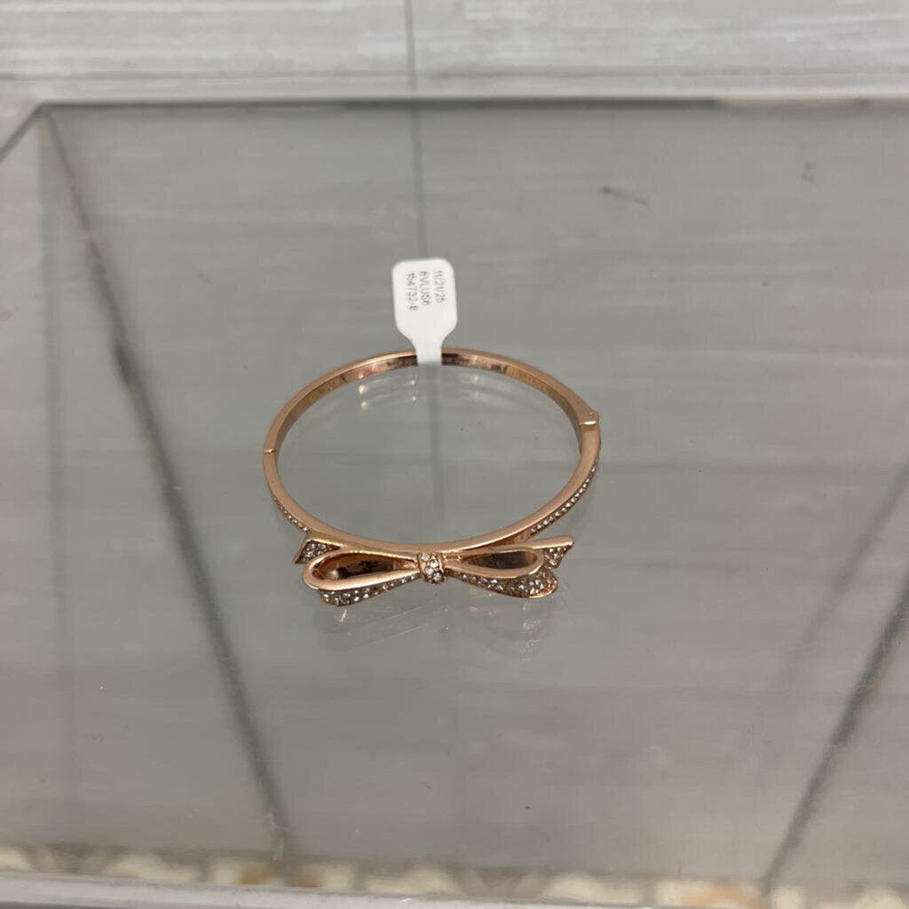 Kate Spade Rose Gold/ Rhinestone Dainty Bow Bracelet