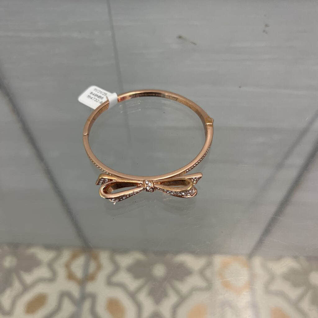 Kate Spade Rose Gold/ Rhinestone Dainty Bow Bracelet