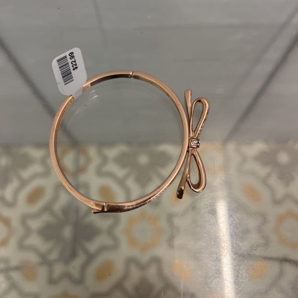 Kate Spade Rose Gold/ Rhinestone Dainty Bow Bracelet