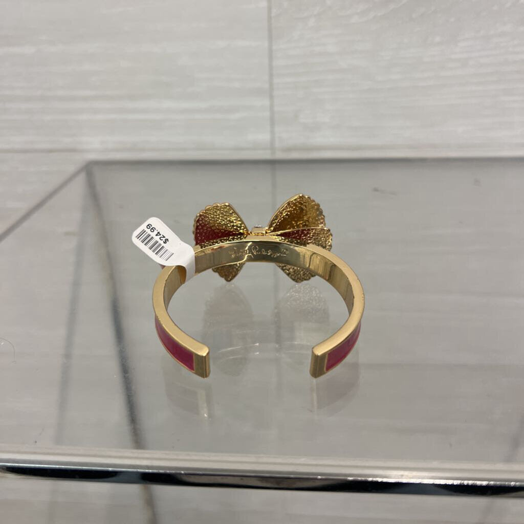 Lilly Pulitzer Pink/ Gold Bow Cuff Bracelet