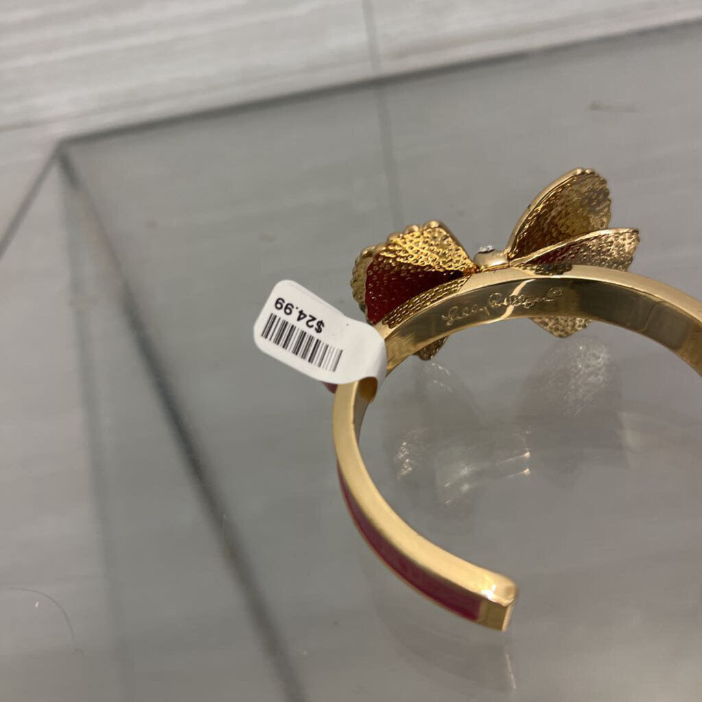 Lilly Pulitzer Pink/ Gold Bow Cuff Bracelet