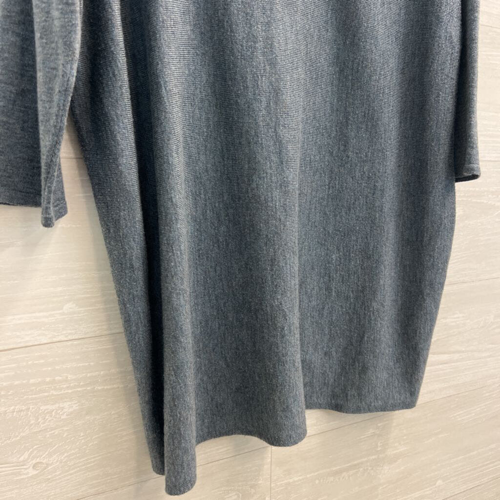 Kerisma Blue Knit V Neck Slounchy Long Sleeve Top Small/ Medium