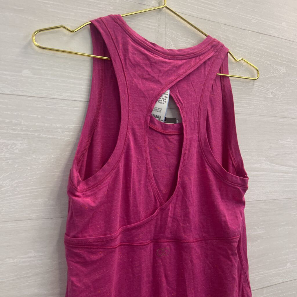 Calia Pink Keyhole Tank Top Medium