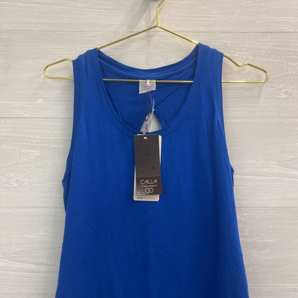 Calia Blue Keyhole Tank Top Medium