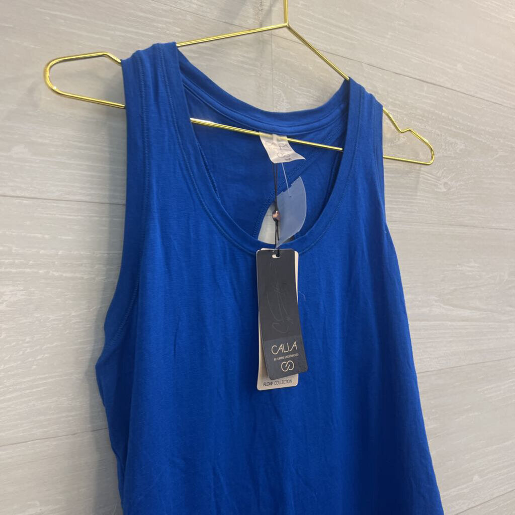 Calia Blue Keyhole Tank Top Medium