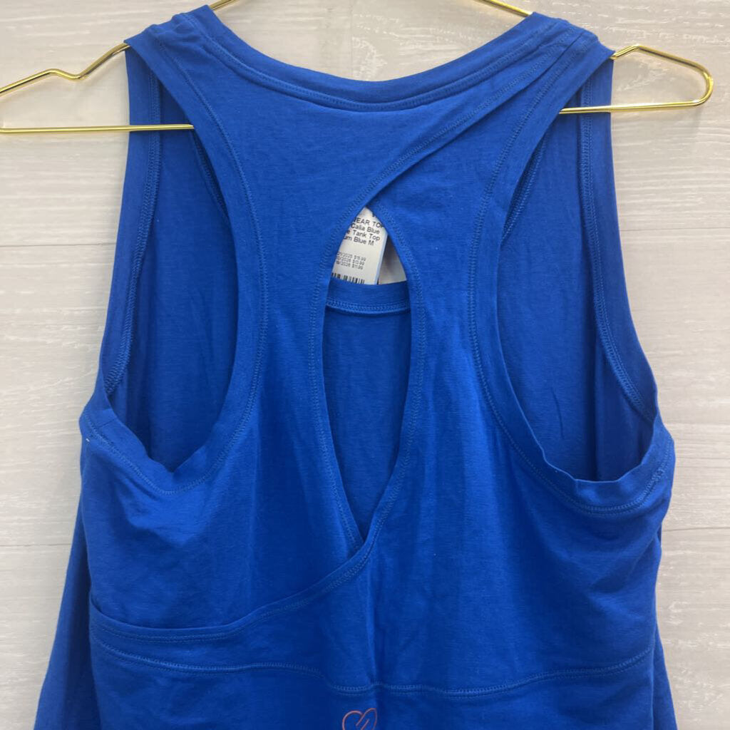 Calia Blue Keyhole Tank Top Medium