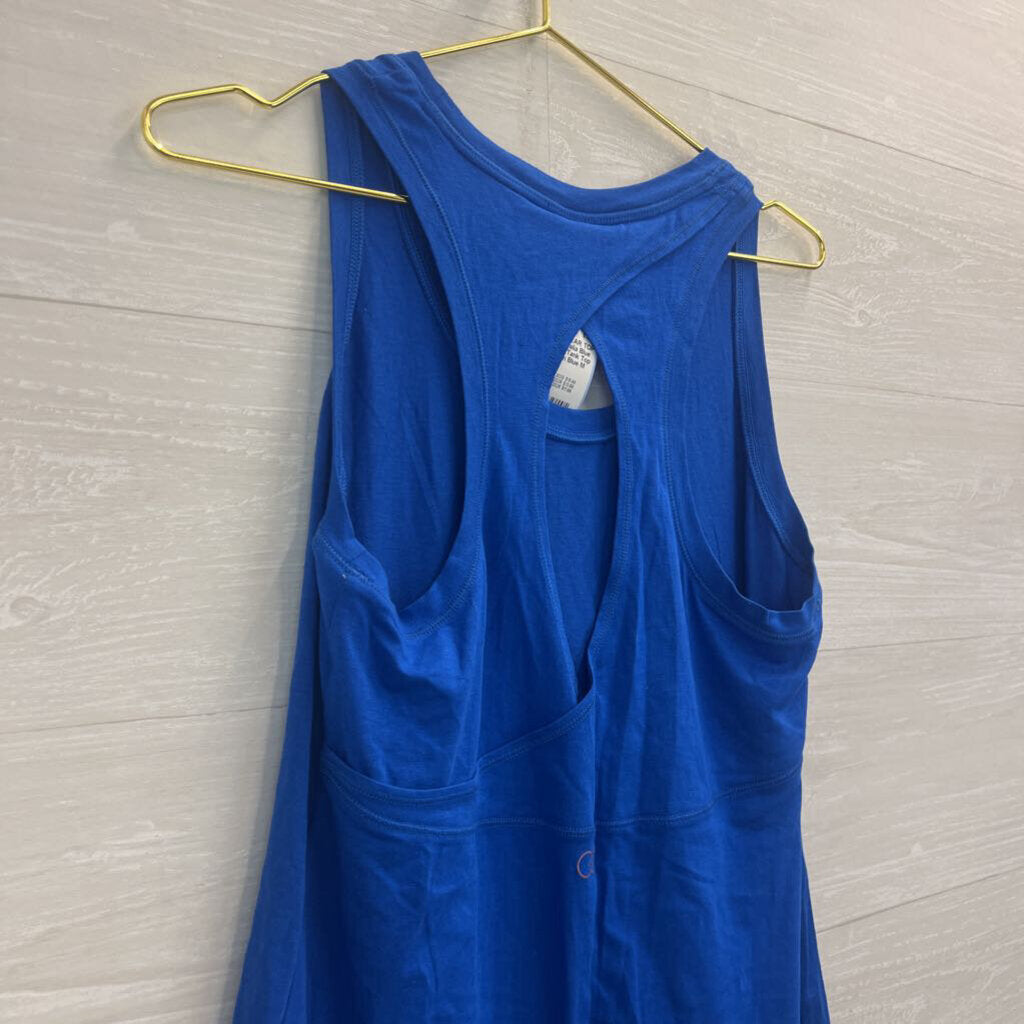 Calia Blue Keyhole Tank Top Medium