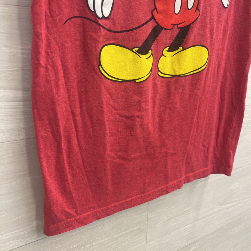 Mickey Mouse Red Short Sleeve Graphic Tee Extra Large