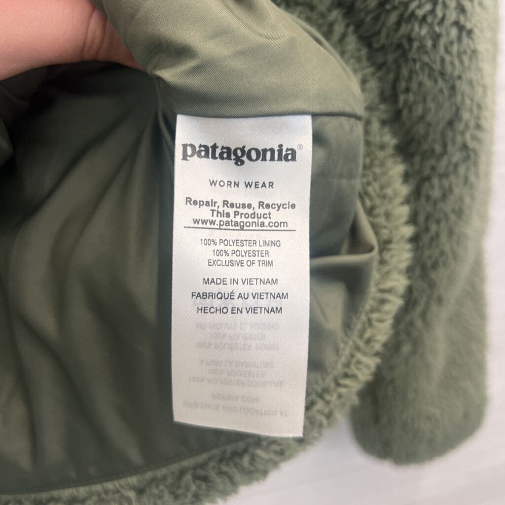Patagonia Green Soft Fuzzy Fleece Zip Up Jacket Small