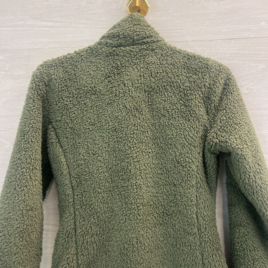 Patagonia Green Soft Fuzzy Fleece Zip Up Jacket Small