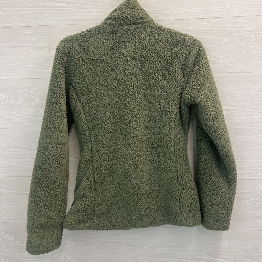 Patagonia Green Soft Fuzzy Fleece Zip Up Jacket Small