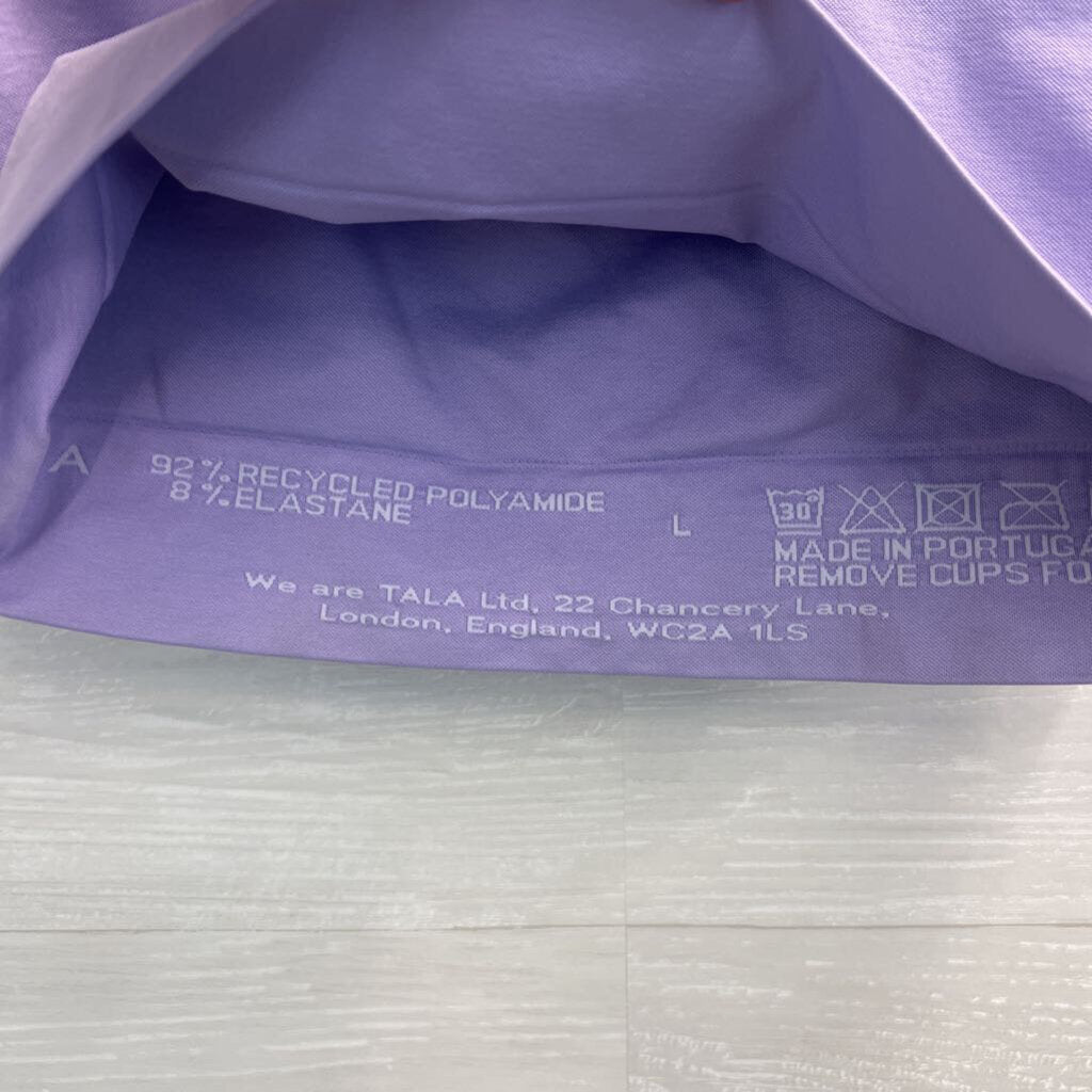 T/A LA Purple Cropped Quarter Zip Sleeveless Athletic Top Large