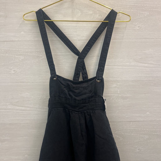 Anthropologie Black Overall Jumper Dress Small