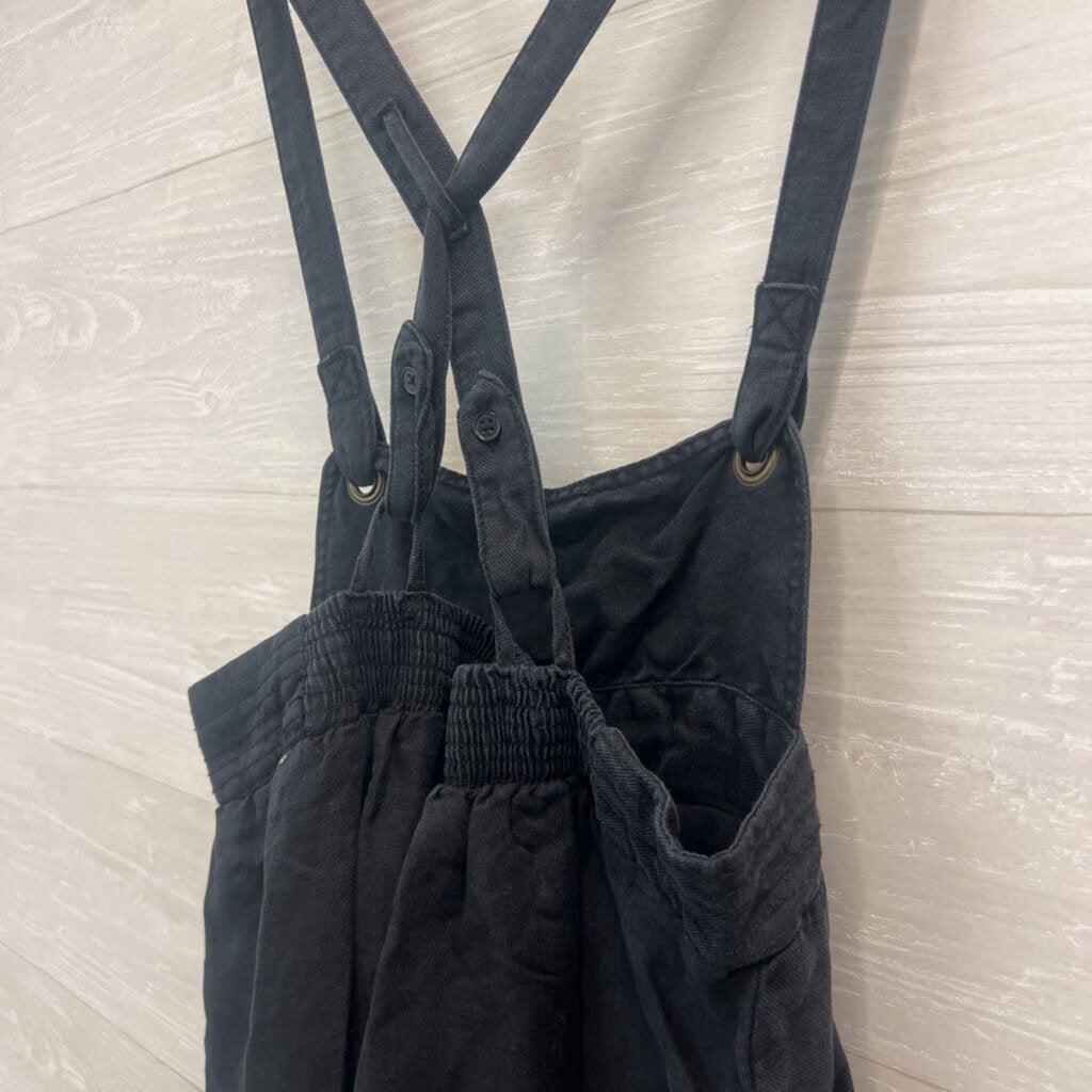 Anthropologie Black Overall Jumper Dress Small