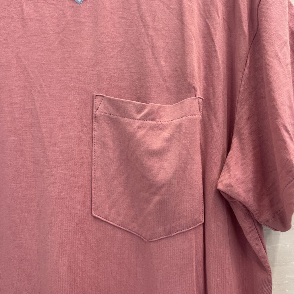 Madewell Pink Short Sleeve T Shirt Midi Dress Large