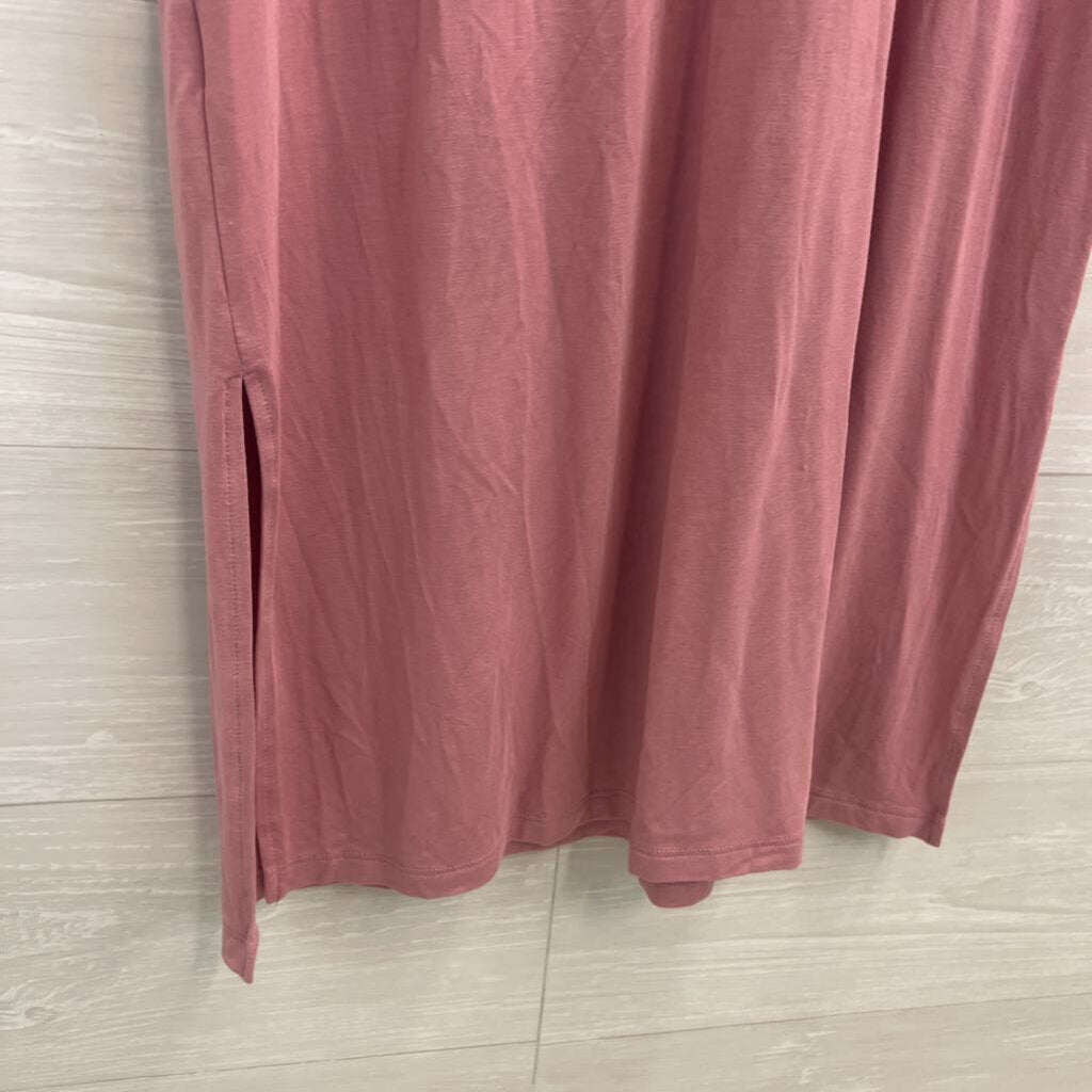 Madewell Pink Short Sleeve T Shirt Midi Dress Large