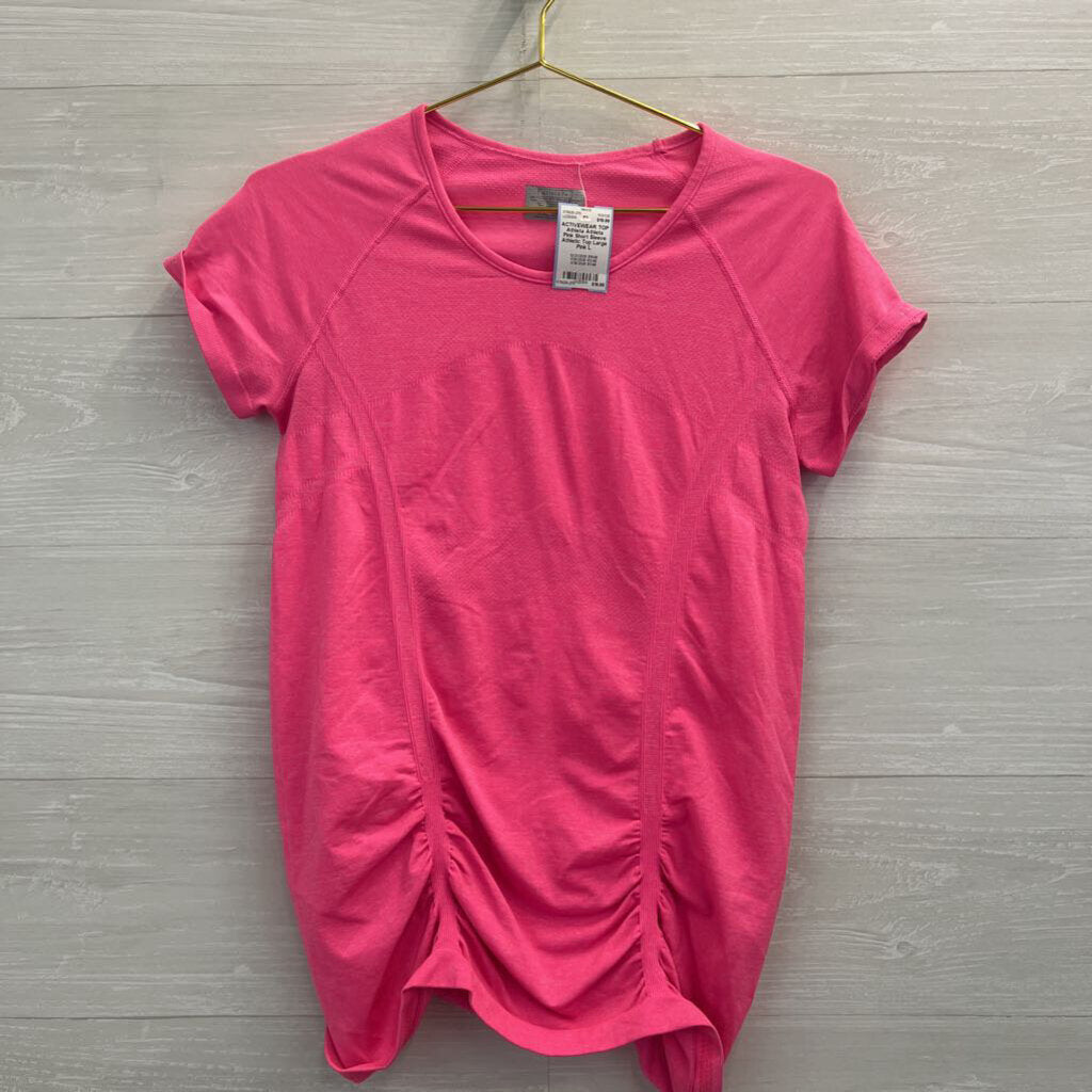 Athleta Pink Short Sleeve Athletic Top Large